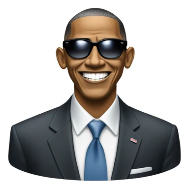 barack obama dunking a basketball wearing a suit and sunglasses sticker