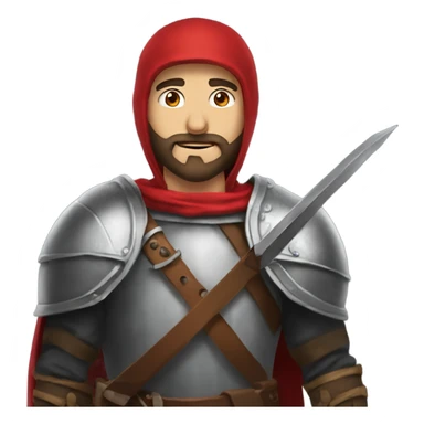 make an emoji like this 🧙🏻‍♂ but instead the guy without a beard and also wearing "Crusaders" clothing and a helmet plus with a sword and shield

 sticker