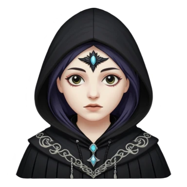necromancer with black raven outfit  sticker