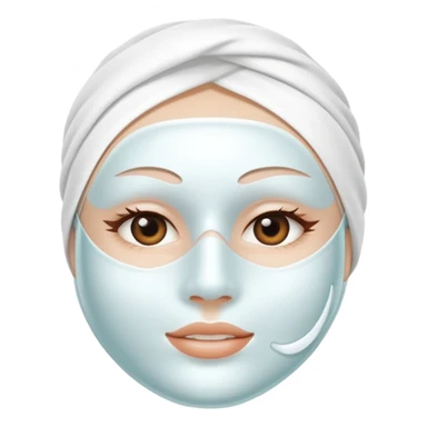 a white skincare beauty mask pack for face, without human's face sticker
