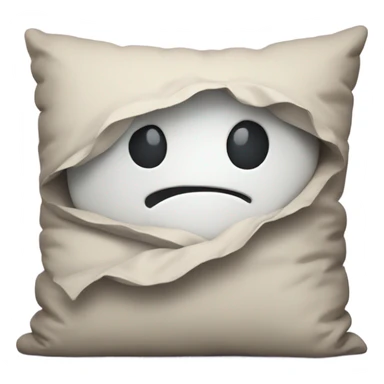 cartoon head buried in pillow sticker