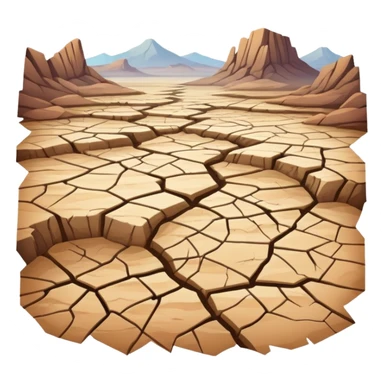 Dead dry deserted crumbling scenery  sticker