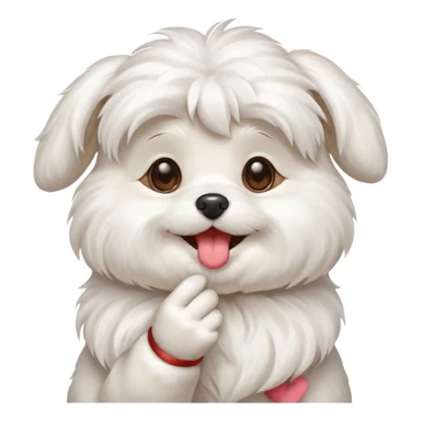 maltese blowing a kiss sticker
