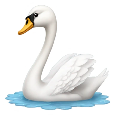Swan wearing a bow  sticker