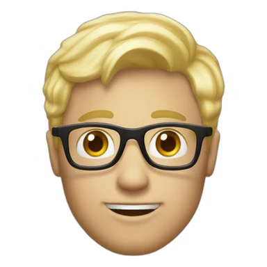 man photographer blond sticker