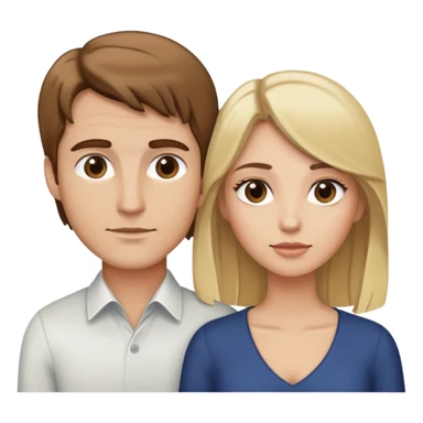 Mann braune Haare mit Frau blonden Haaren  sticker