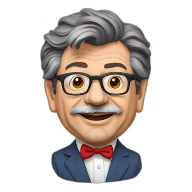 jean luc mélanchon avec un nezrouge de clown sticker