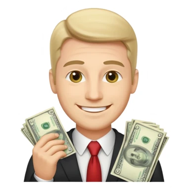 BUSINESSMAN WITH MONEY sticker
