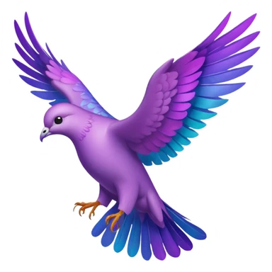 Purple dove flying towards heaven  sticker
