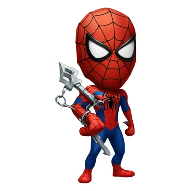 spiderman with the keyblade sticker