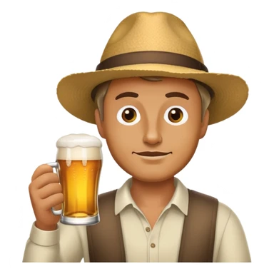 guy drinking beer sticker