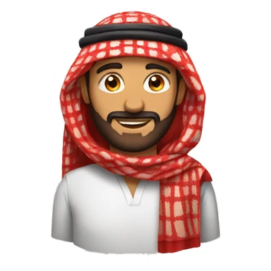 Arabian Man with red keffiyeh sticker