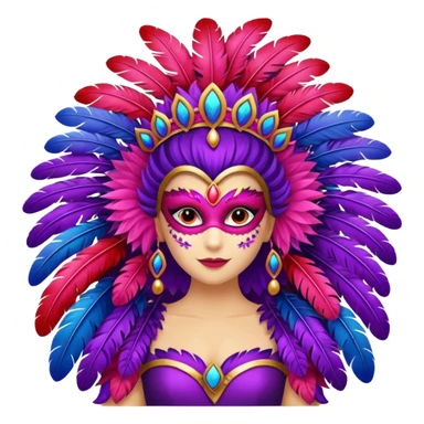carnival-mas-costume,-red,-purple-and-pink-preferably,-full-costume-feathers-at-the-back- sticker