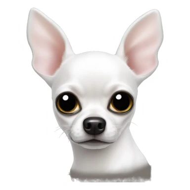 White deer head chihuahua with very black eyeballs sticker