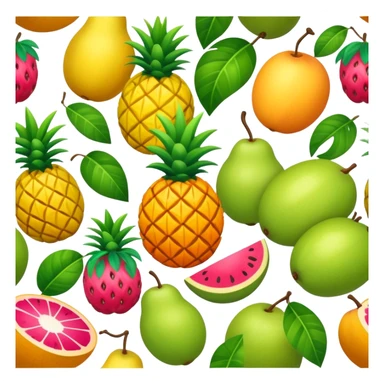 tropical jungle fruit landscape sticker