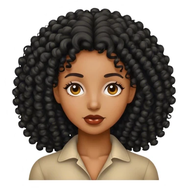 zumbi mulher cabelo cacheado sticker