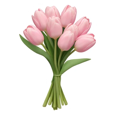 Pale pink bouquet of tulips sticker