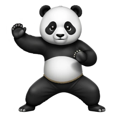 panda doing kung fu sticker