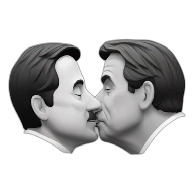 Jair Bolsonaro kissing Luis Inácio Lula da Silva sticker