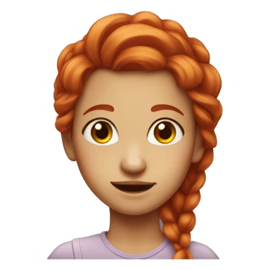Red hair girl smirking sticker