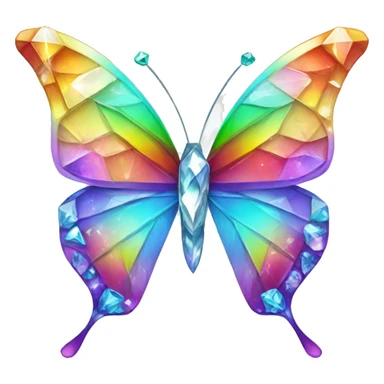 One Rainbow-Diamond-Gem-Butterfly-Crystal-Fly sticker