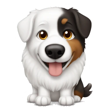 Boy samoyed with brunette dachshund sticker