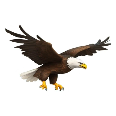 Eagle landing on lake sticker