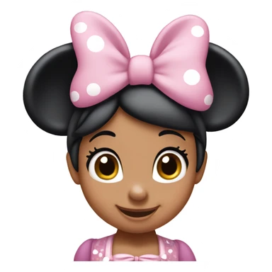 Disney Minnie mouse with light pink bow sticker
