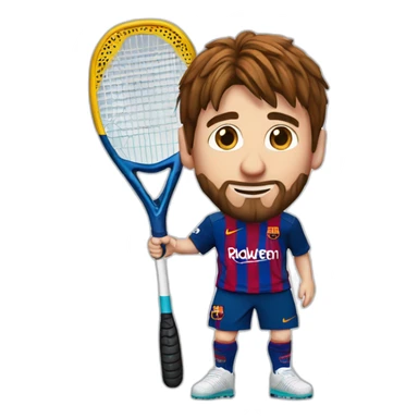 Messi dres Barcelona plays padel sticker