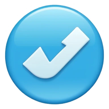 Creame el emoji d3 la verificacion azul 100% como la de t8ktok sticker