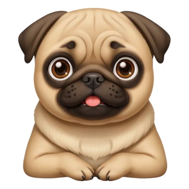Pug com várias expressões sticker