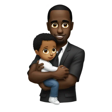 P.Diddy holding a child sticker
