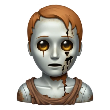 tin figure buried with a corpse sticker