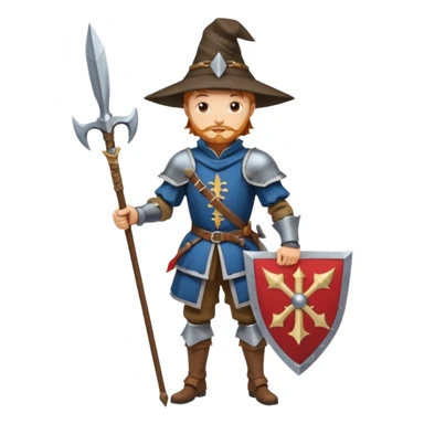 landsknecht, (keep the pose and the frame the same) sticker