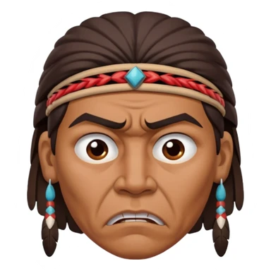 native american showing Annoyance/anger - feeling of irritation or displeasure  sticker