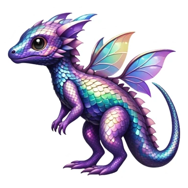 dark-pastel Randomly-colored sparkly exotic Fakémon-creature with random patterns sticker