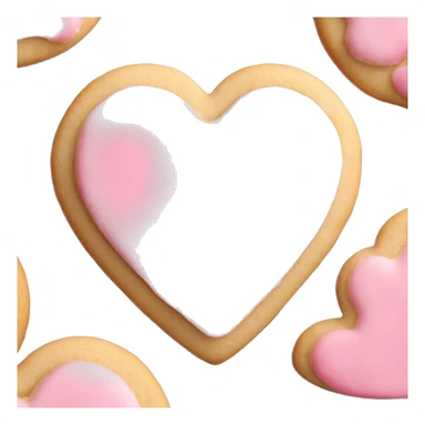 Heart shaped Sugar Cookie with pink frosting  sticker