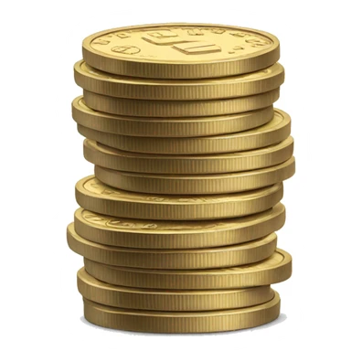 a stack of british coins sticker