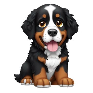 Bernese mountain dog winter sticker