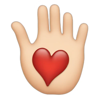 Half of a heart with one hand sticker