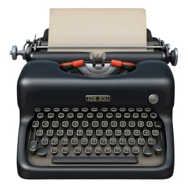 black antique tortured poets department typewriter sticker