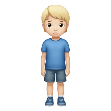 sad child full body sticker