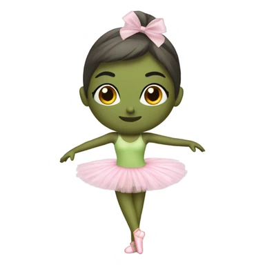 olive ballerina tutu sticker