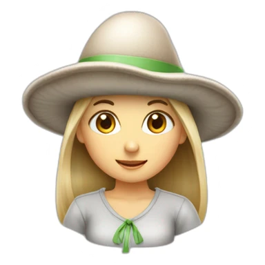Fille chapeau champignon sticker