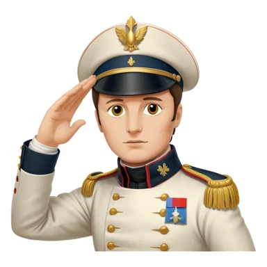 Napoleon Bonaparte saluting his soldiers sticker