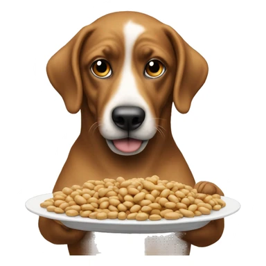 dog dj eating beans ontoast sticker