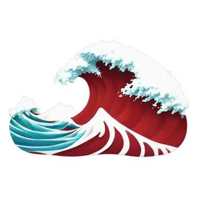 red sea wave sticker