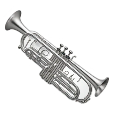 Modern silver C trumpet sticker