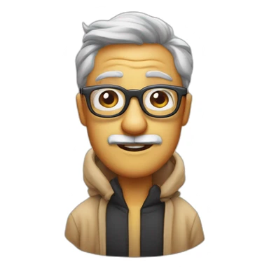 Sorcière avec des lunettes de soleil fumant avec des AirPods dans les oreilles sticker