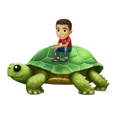 Ronaldo sur une tortue sticker